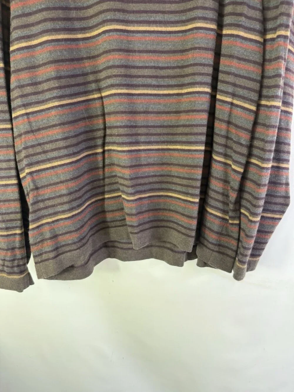Vintage 90s Eddie Bauer Sweater Merino Wool Rainbow Stripe